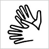 Pictogramme représentant deux mains pour symboliser les documents particulièrement adaptés aux personnes sourdes ou malentendantes